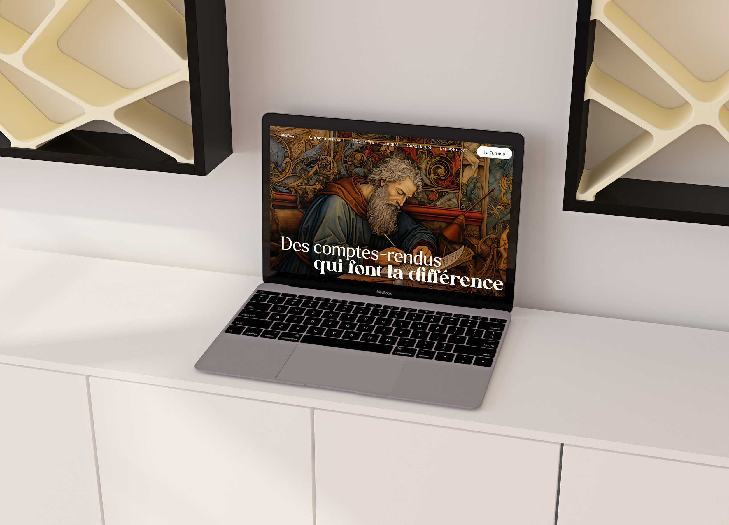 Union des Scribes - Page d'accueil desktop