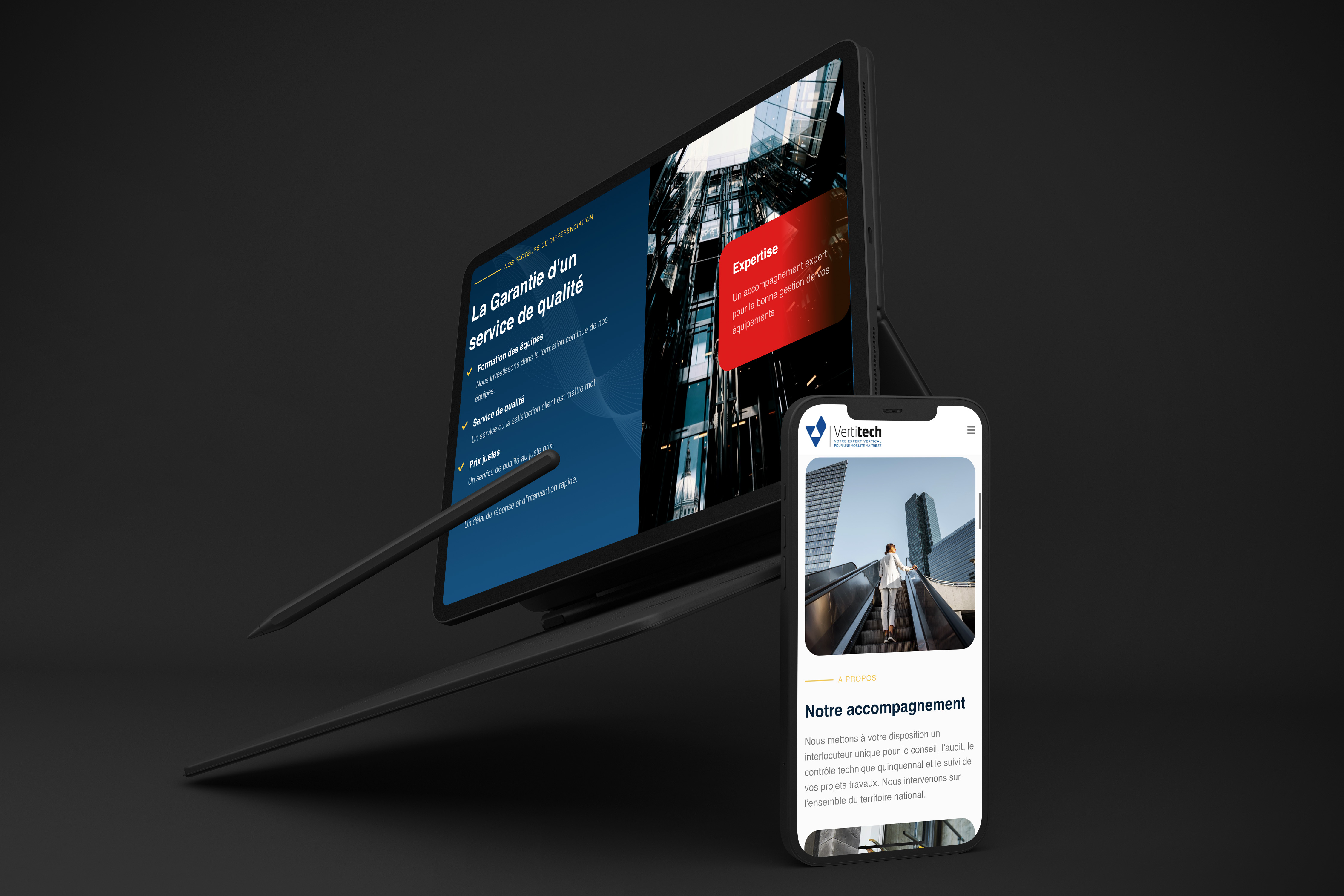 Vertitech — Vue de l'interface